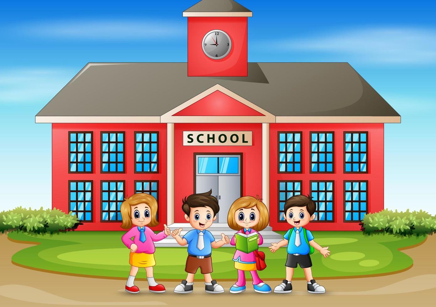 Illustration of back to school children vector