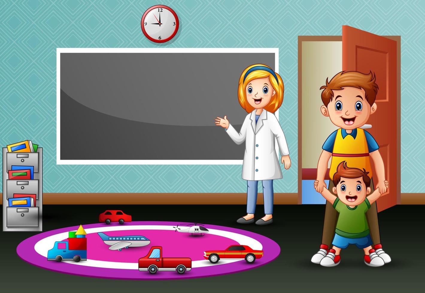 Teacher and parents of students in the class vector