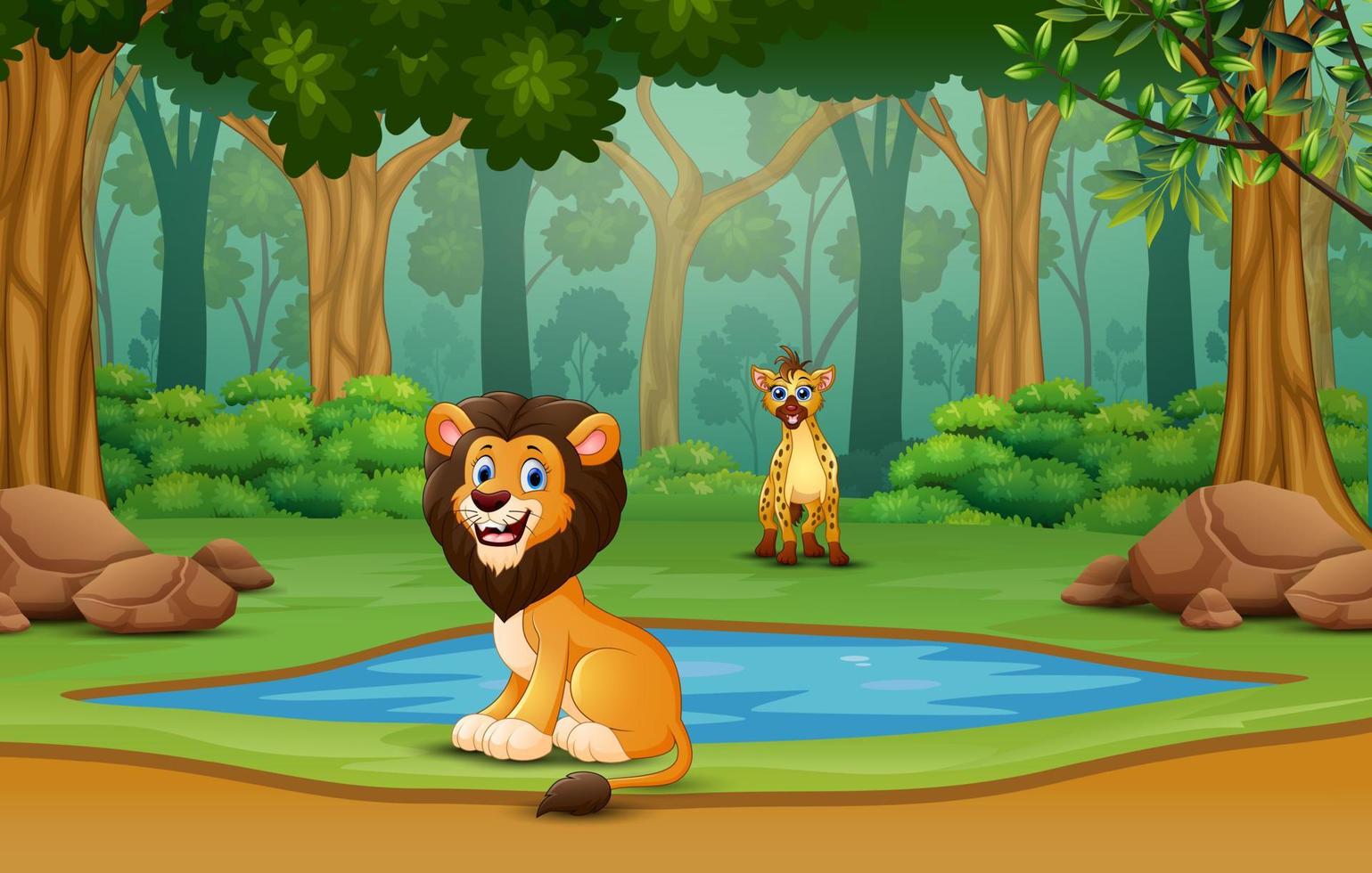 Wild animal in the nature vector
