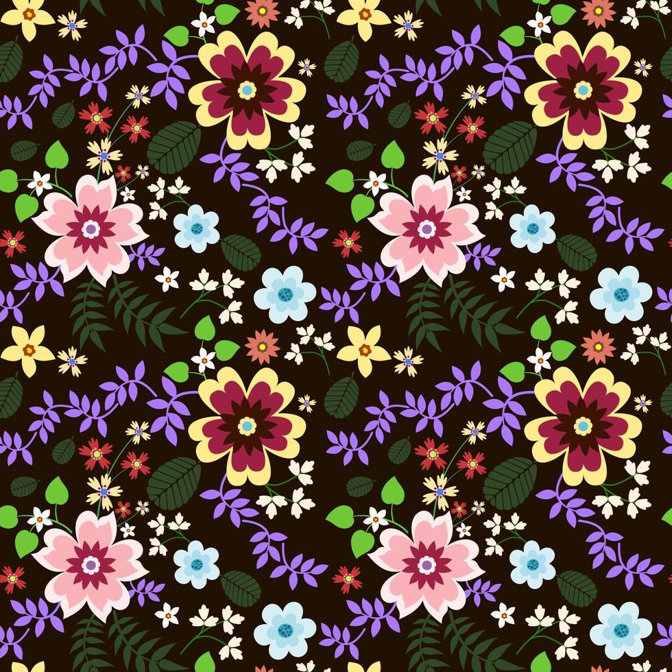 patrón floral transparente en el vector