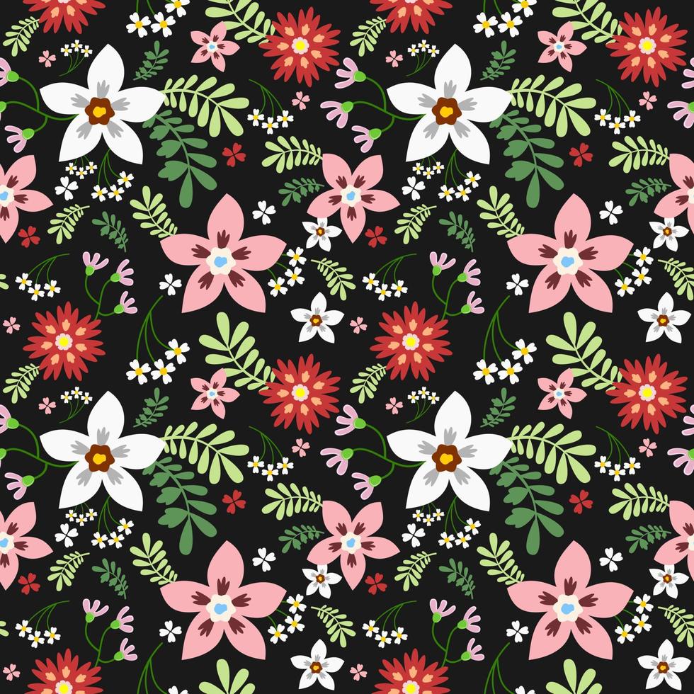 Seamless Floral Pattern in vector