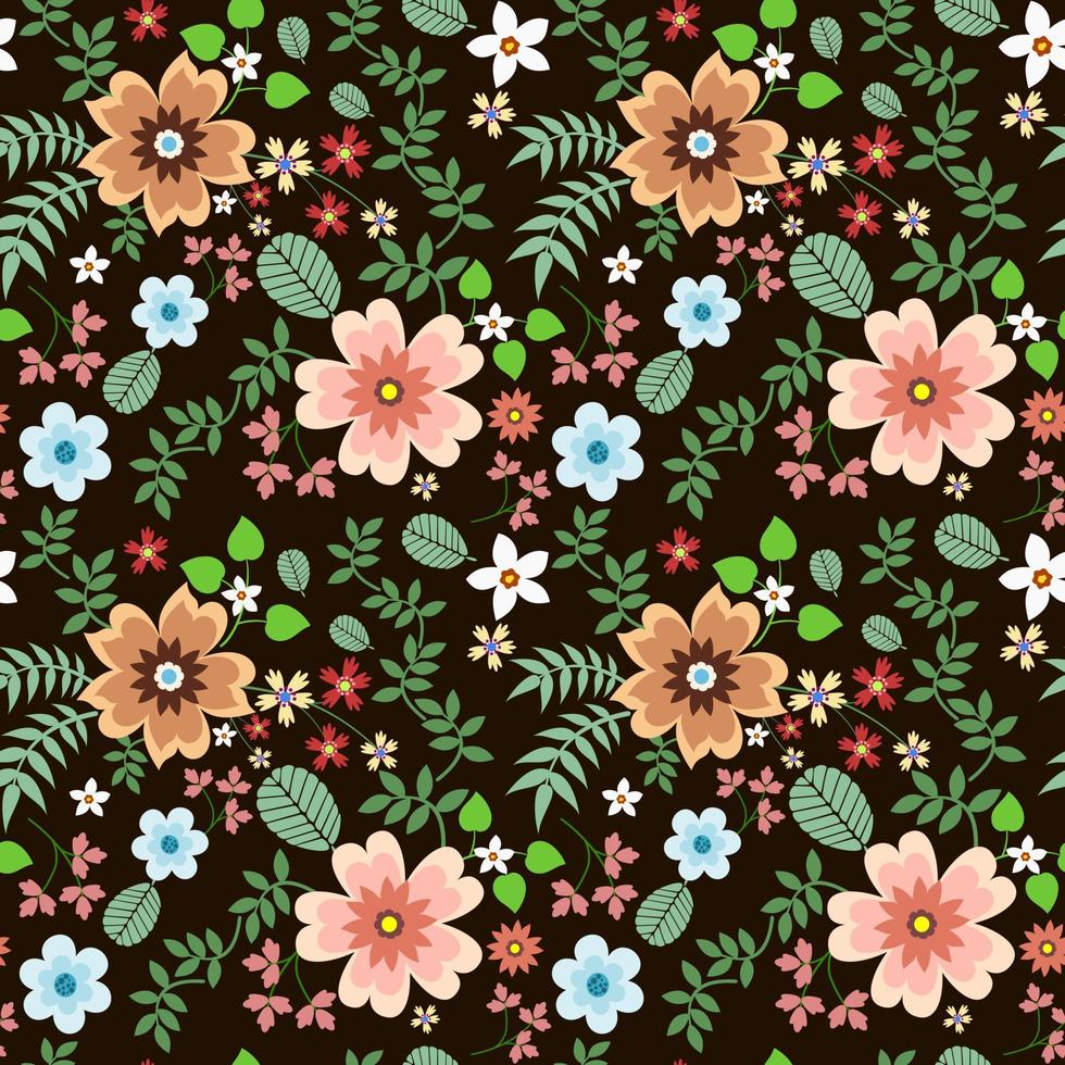 patrón floral transparente en el vector