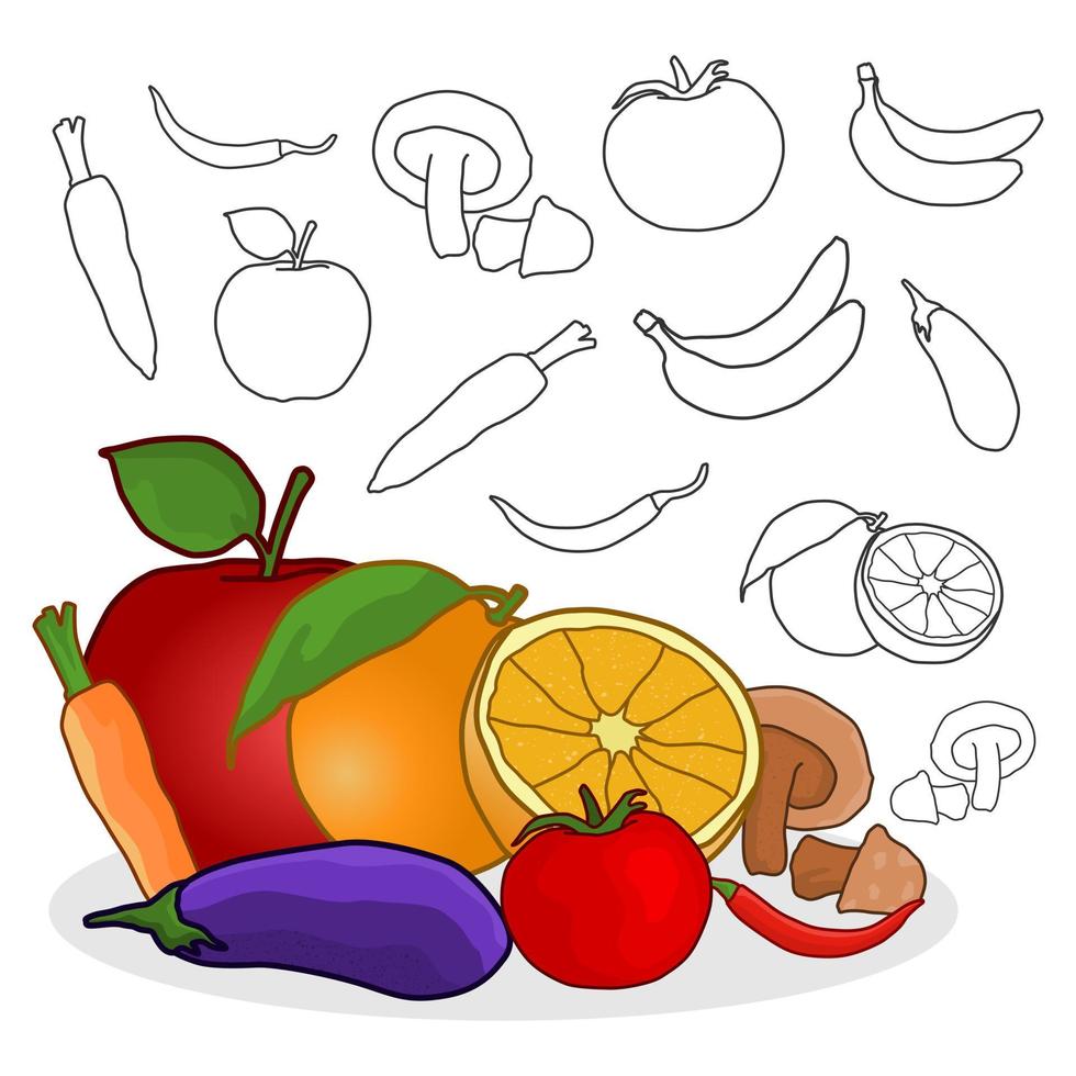 World Vegetarian Day, Vector Illustration.