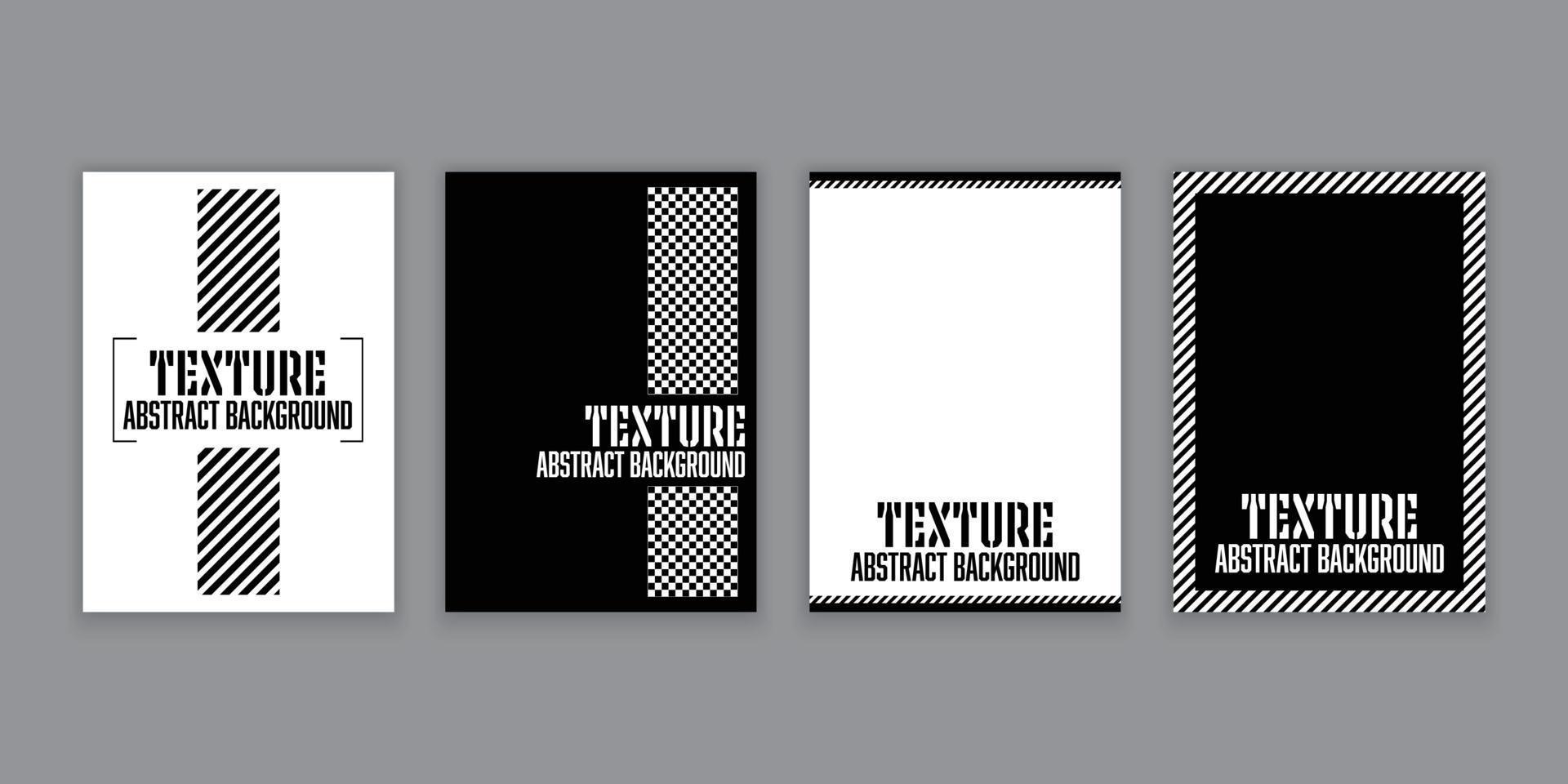 Vector set black and white stripes template for flyer, poster, book cover or magazine. Banner background design element.