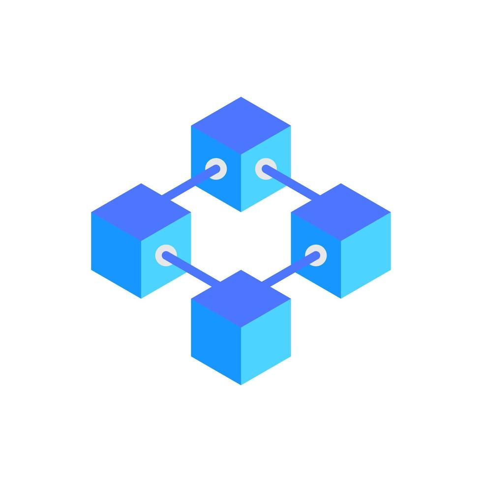 blockchain system interconnected data icon vector illustration.