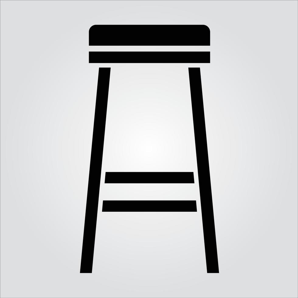 Isolated Glyph Tall Chair Icon Scalable Vector Graphic