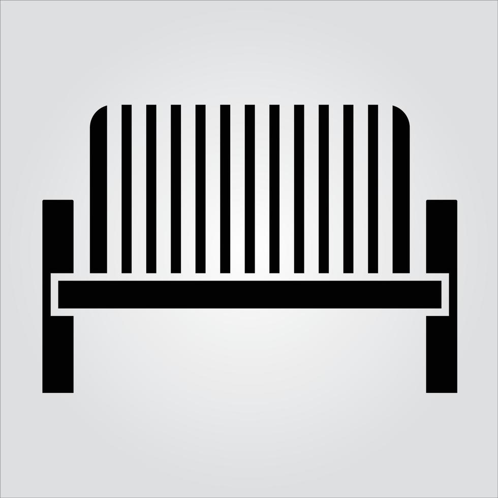 Isolated Glyph Garden Chair Icon Scalable Vector Graphic