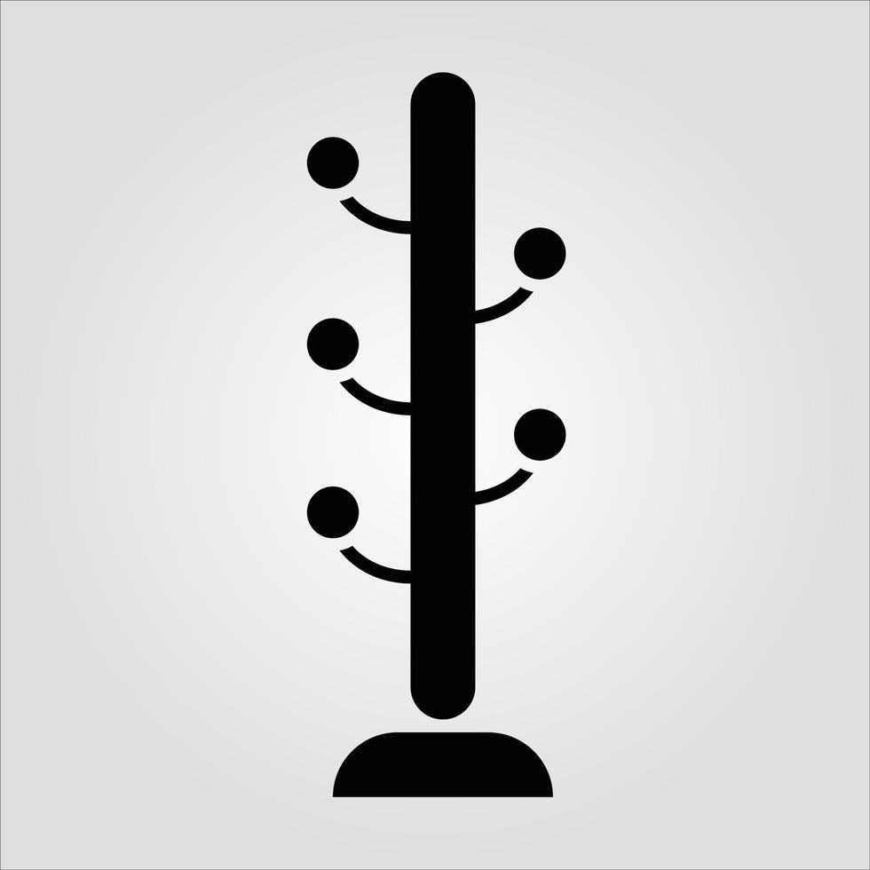 Isolated Glyph Coat Hanger Icon Scalable Vector Graphic