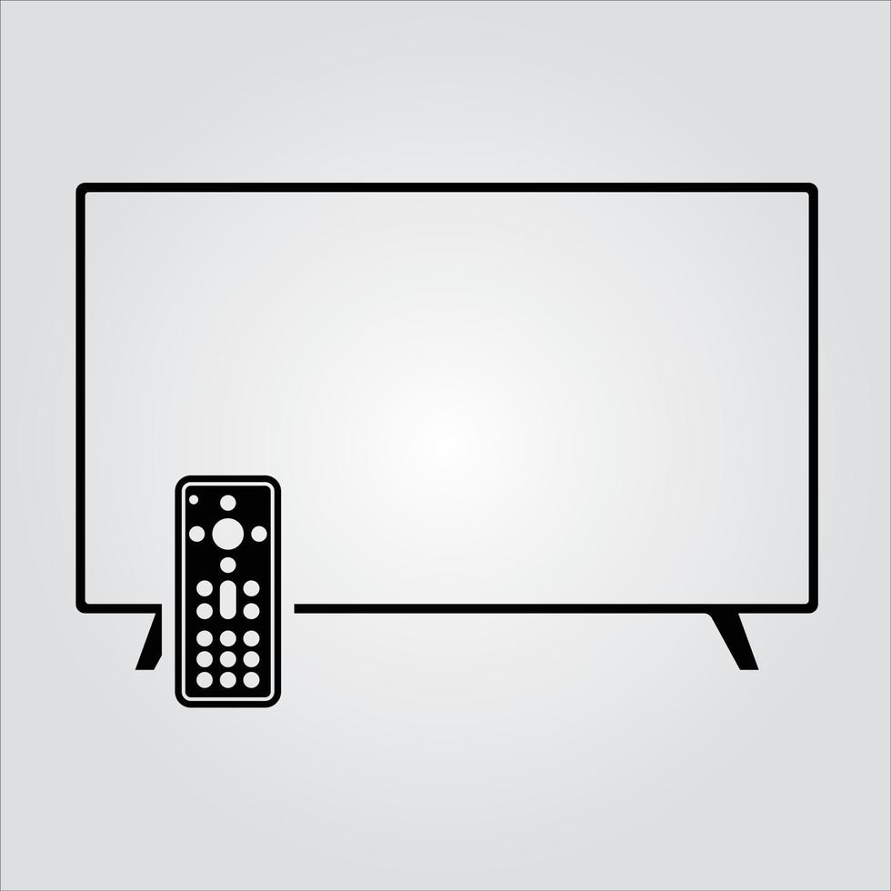 Isolated Glyph LED TV Icon Scalable Vector Graphic