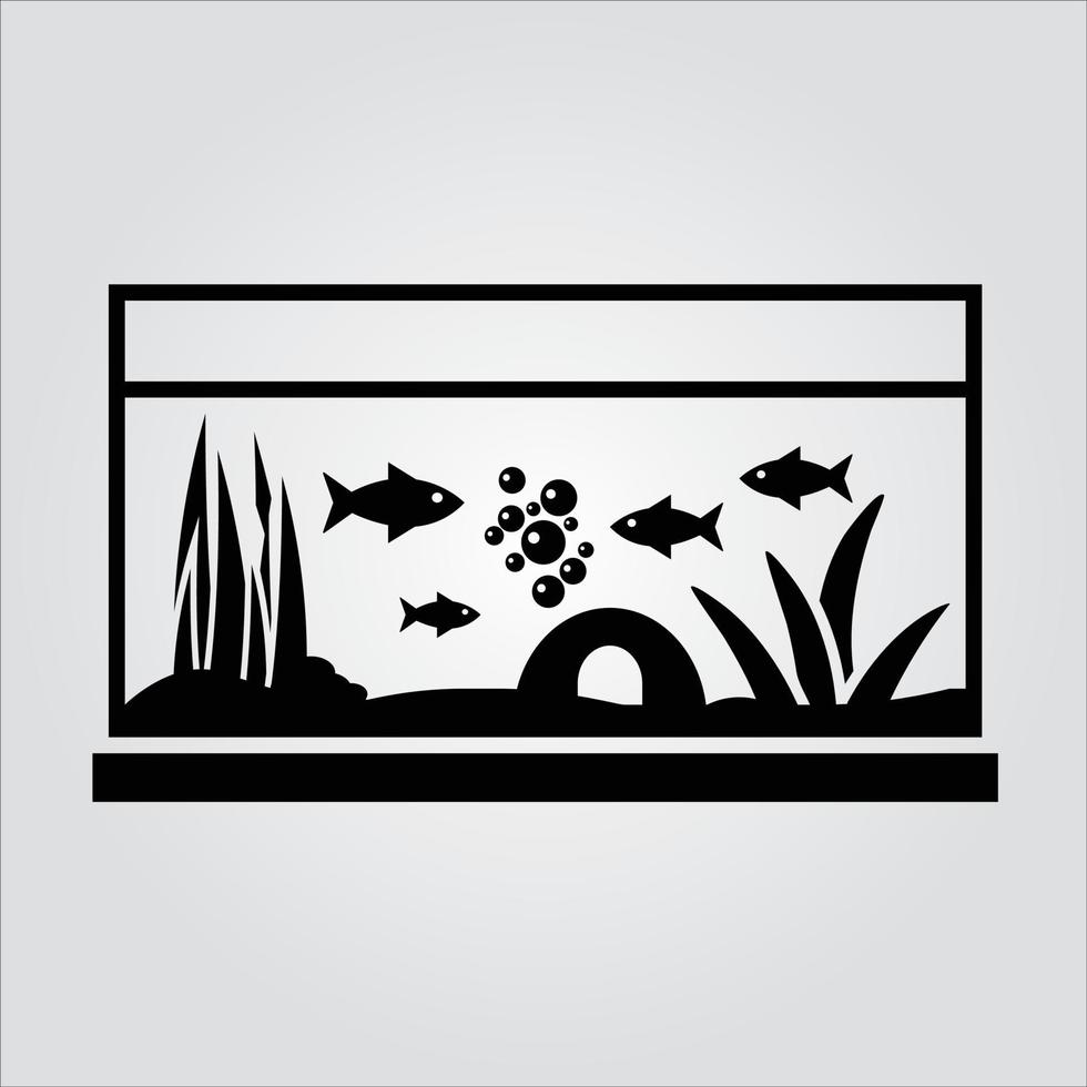Isolated Glyph Aquarium Icon Scalable Vector Graphic