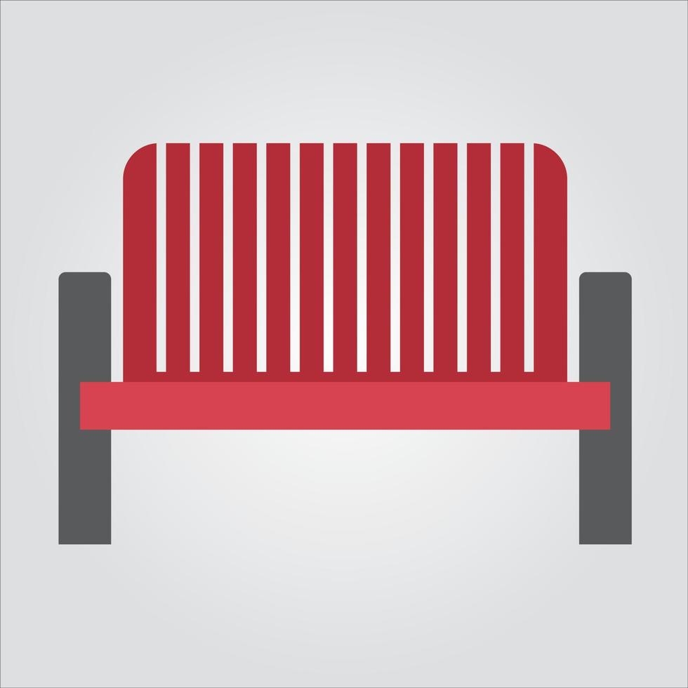 Isolated Color Garden Chair Icon Scalable Vector Graphic