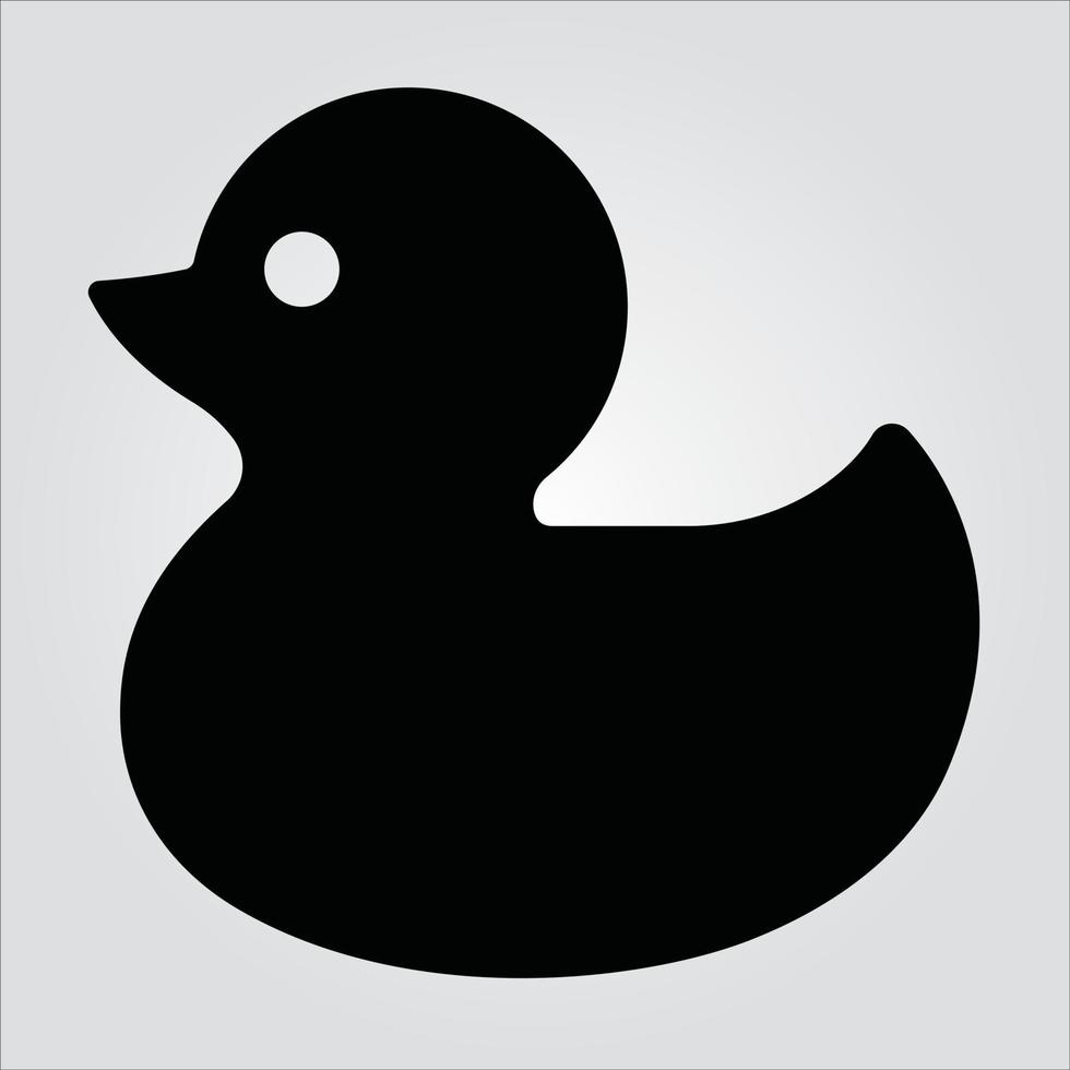 Isolated Glyph Rubber Duck Icon Scalable Vector Graphic