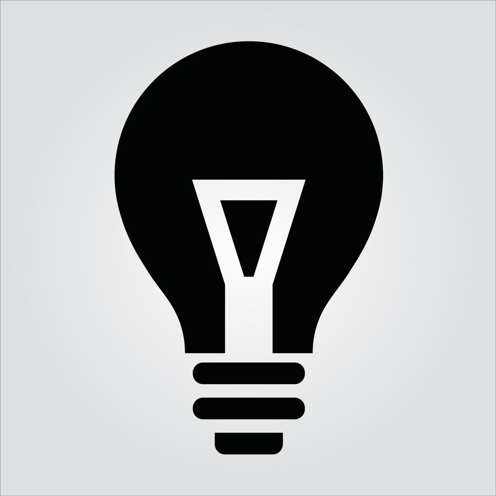 Isolated Glyph Bulb Lamp Icon Electricity Scalable Vector Graphic