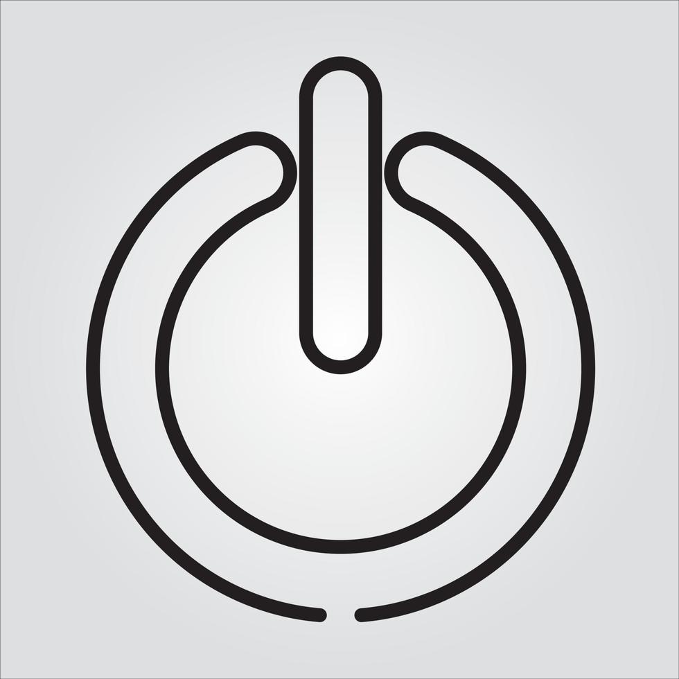 Isolated Outline Power Switch Icon Electricity Scalable Vector Graphic