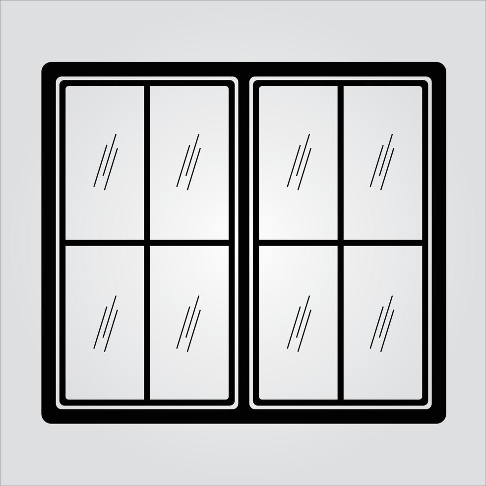 Isolated Glyph Window Icon Scalable Vector Graphic
