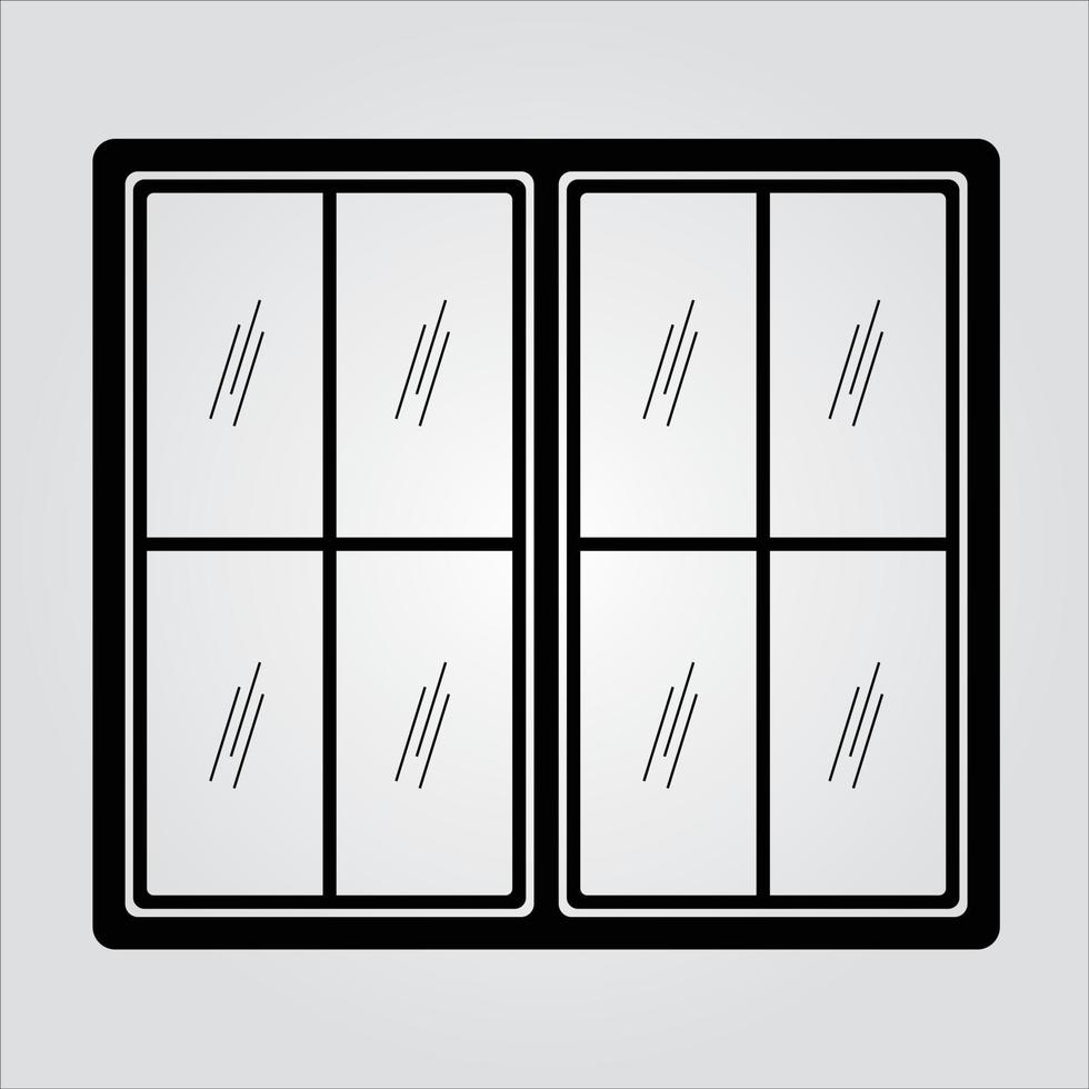 icono de ventana de glifo aislado gráfico vectorial escalable vector