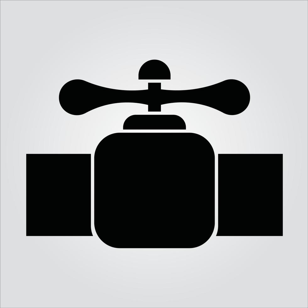 Isolated Glyph Faucet Icon Scalable Vector Graphic