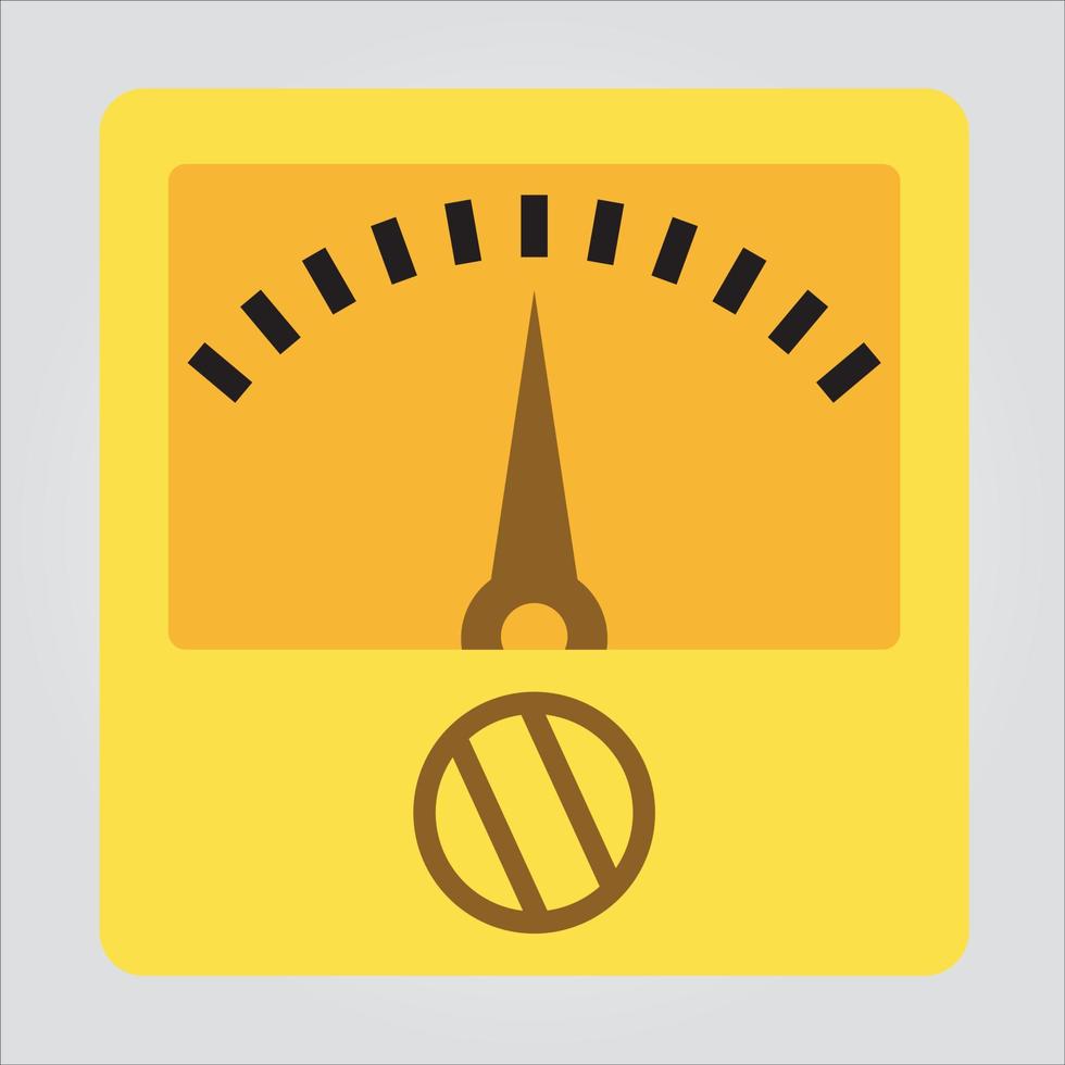 Isolated Color Voltmeter Icon Electricity Scalable Vector Graphic