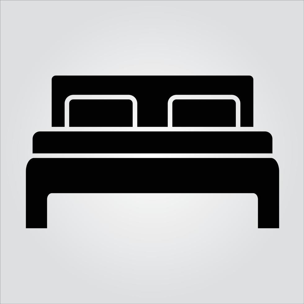 icono de juego de cama de glifo aislado gráfico vectorial escalable vector