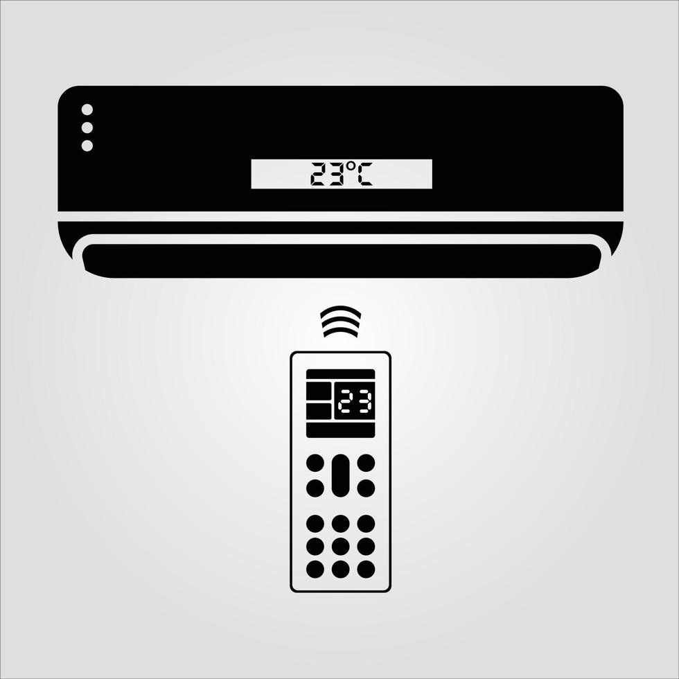 Isolated Glyph Air Conditioner AC Icon Scalable Vector Graphic