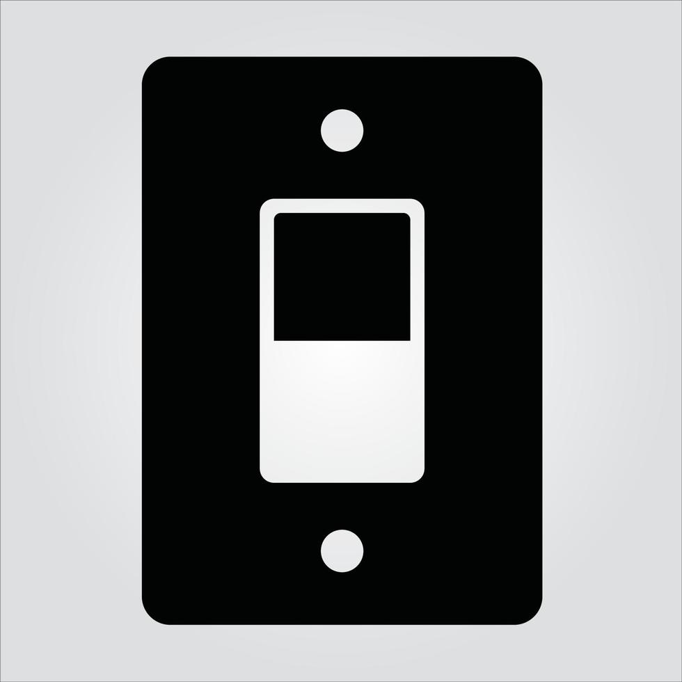Isolated Glyph Light Switch Icon Electricity Scalable Vector Graphic