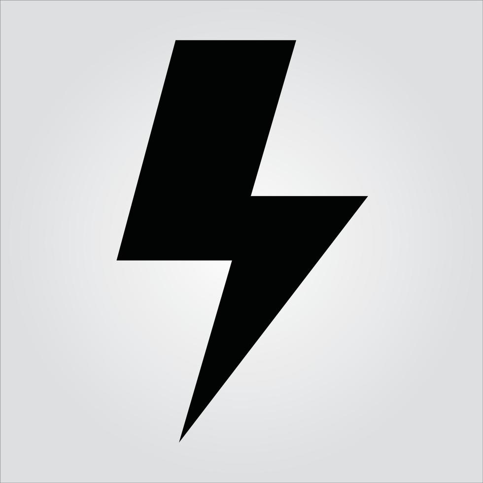 Isolated Glyph Lightening Bolt Icon Electricity Scalable Vector Graphic