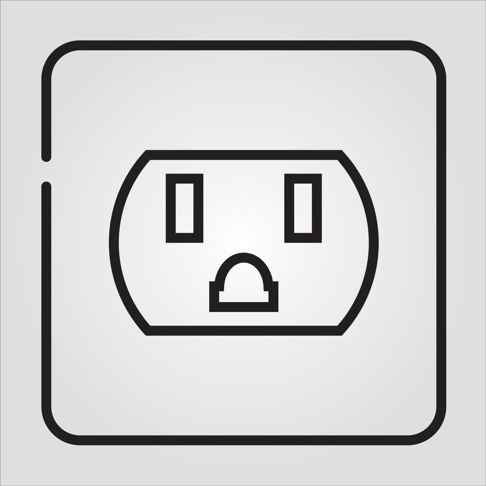 Isolated Outline Socket Icon Electricity Scalable Vector Graphic