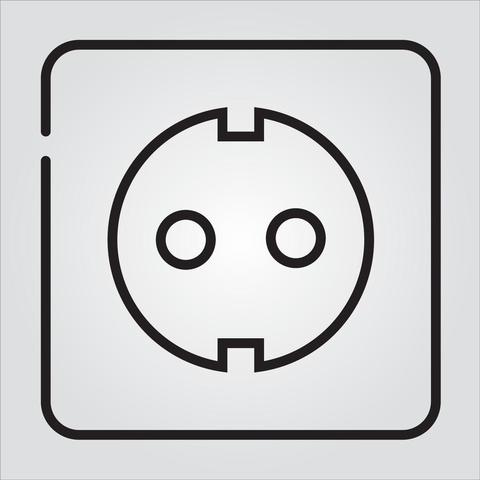 Isolated Outline Socket Icon Electricity Scalable Vector Graphic