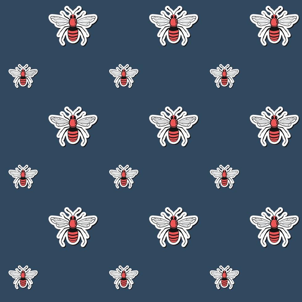 bee seamless pattern premium vector
