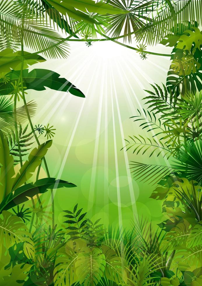 Exotic tropical background .Vector illustration vector