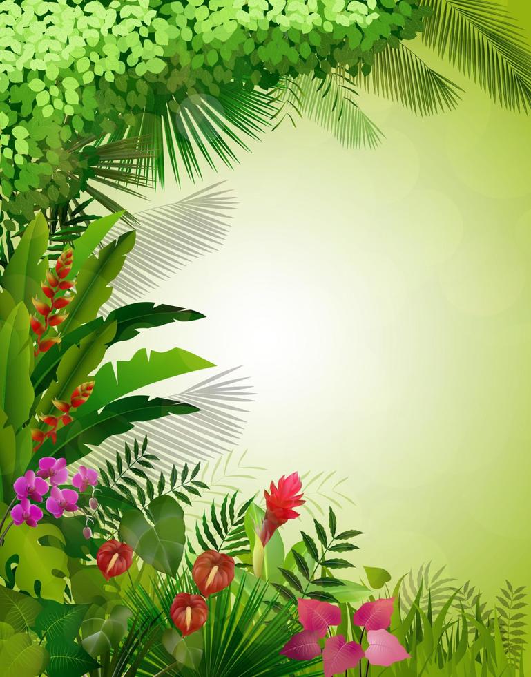 Exotic tropical background vector