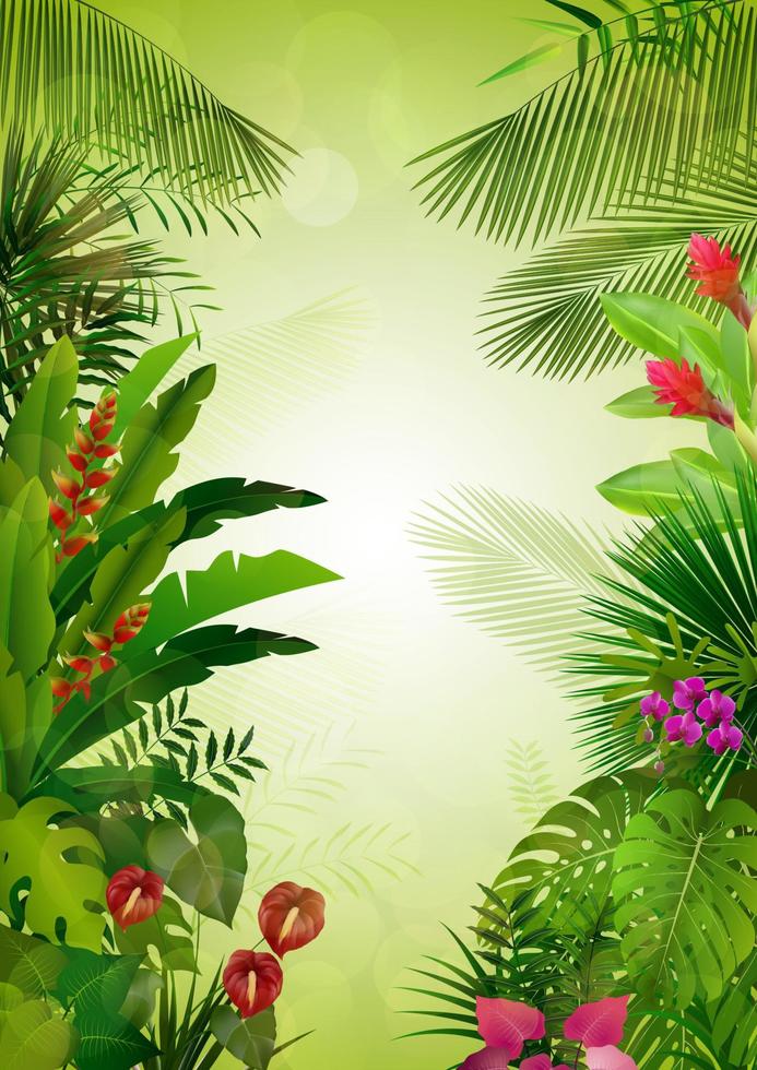 Exotic tropical background.vector vector