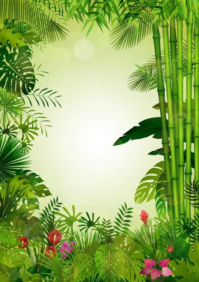 Exotic tropical background.vector vector