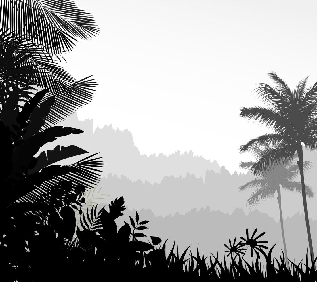 Exotic tropical background beautiful vector