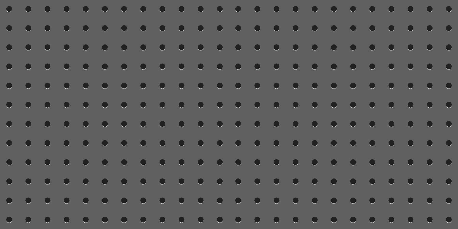 Metal Peg board perforated texture background material with round holes. vector