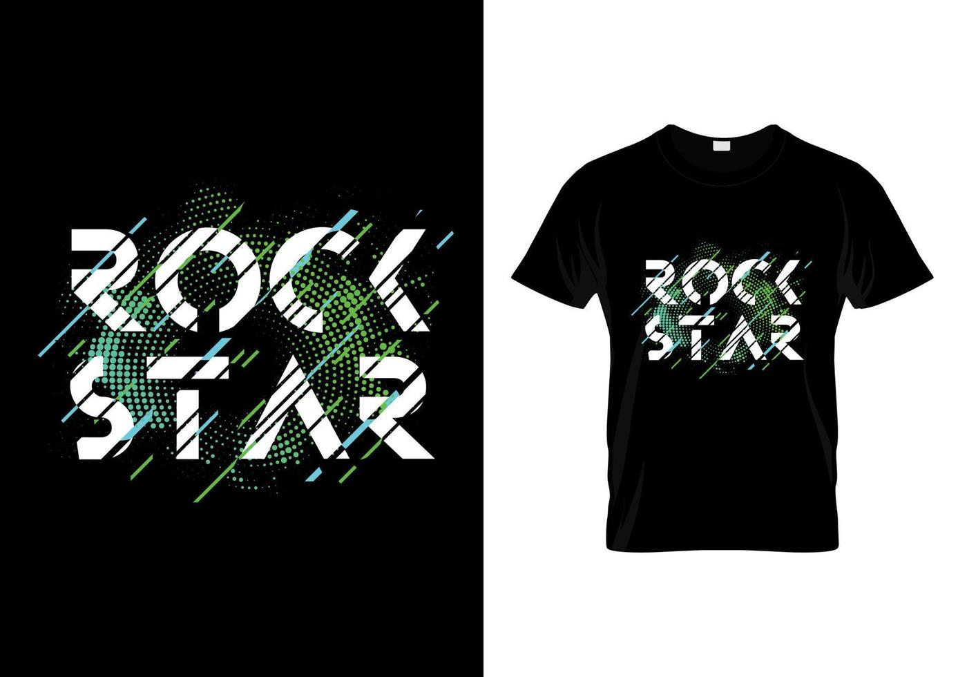 Rock Star Typography T-Shirt Design Vector