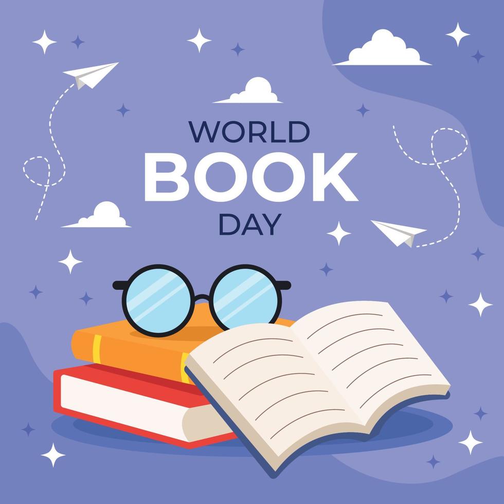 celebración del día mundial del libro vector
