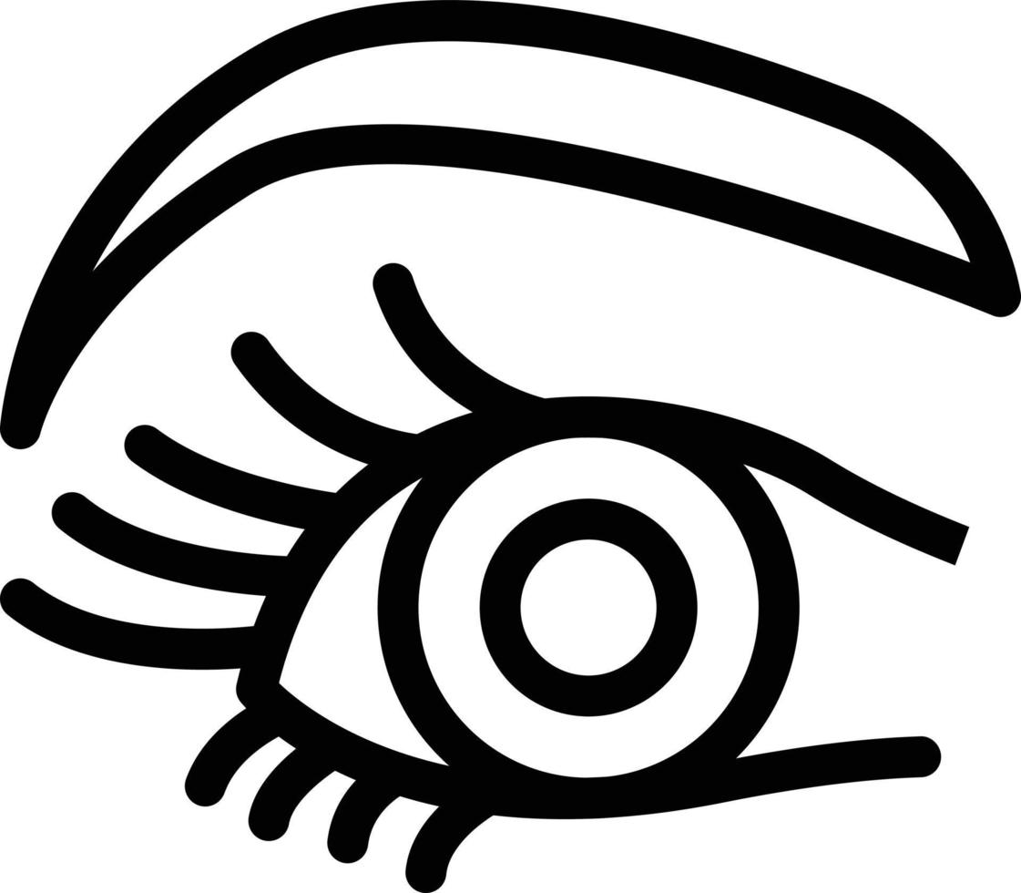 ilustración de vector de ojo sobre un fondo. símbolos de primera calidad. iconos vectoriales para concepto o diseño gráfico.