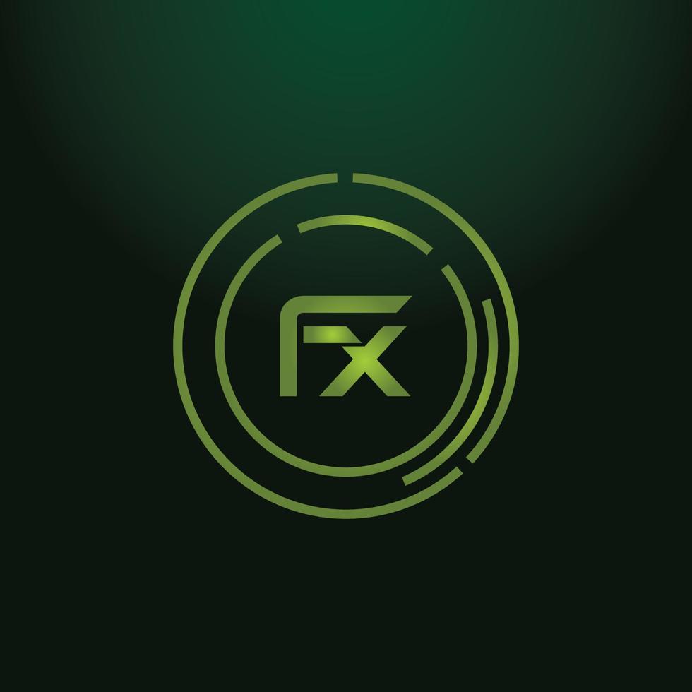 FX letter logo design on black background. FX creative initials letter logo concept. fx icon design. vector