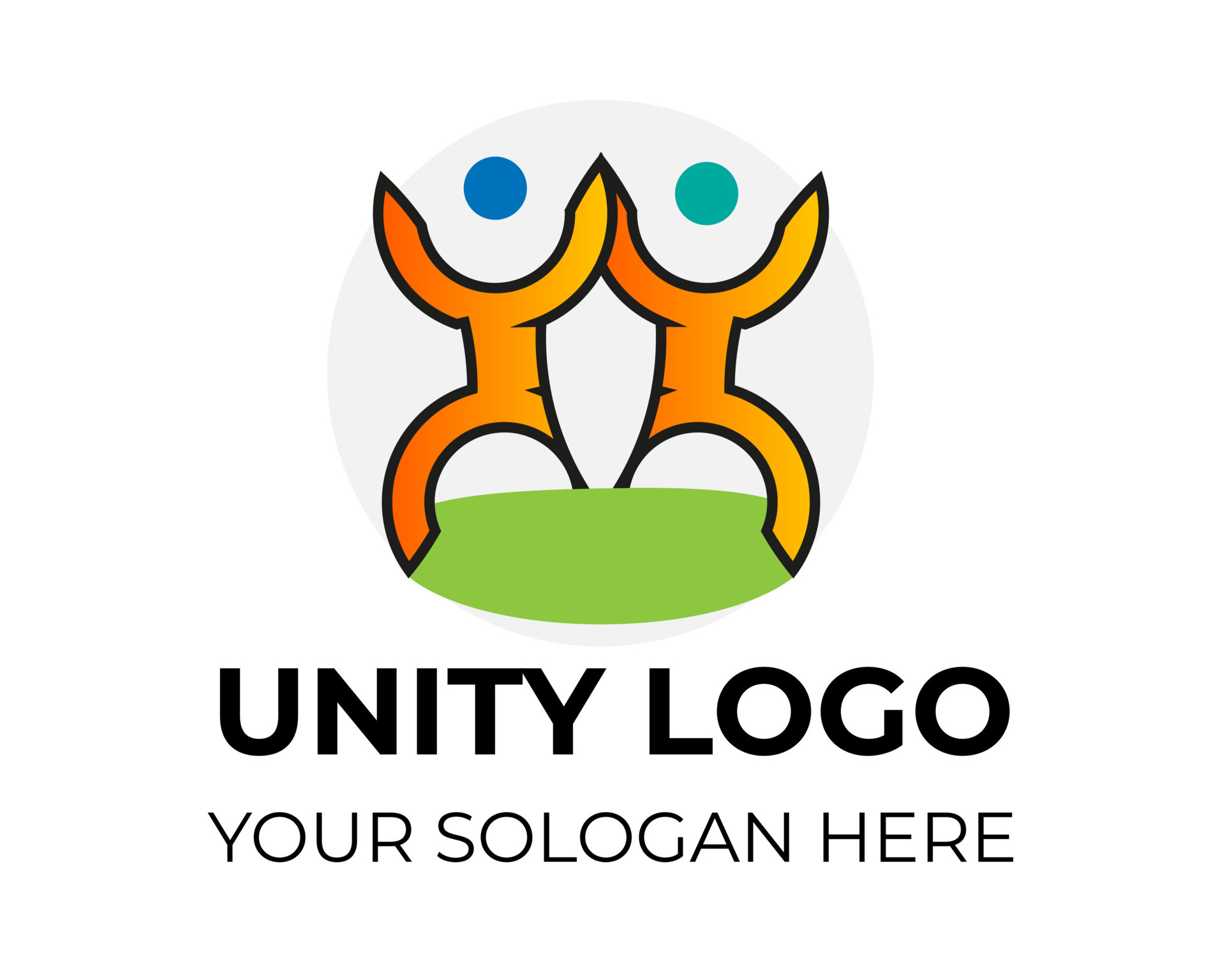 unity logo design vector 6135026 Vector Art at Vecteezy
