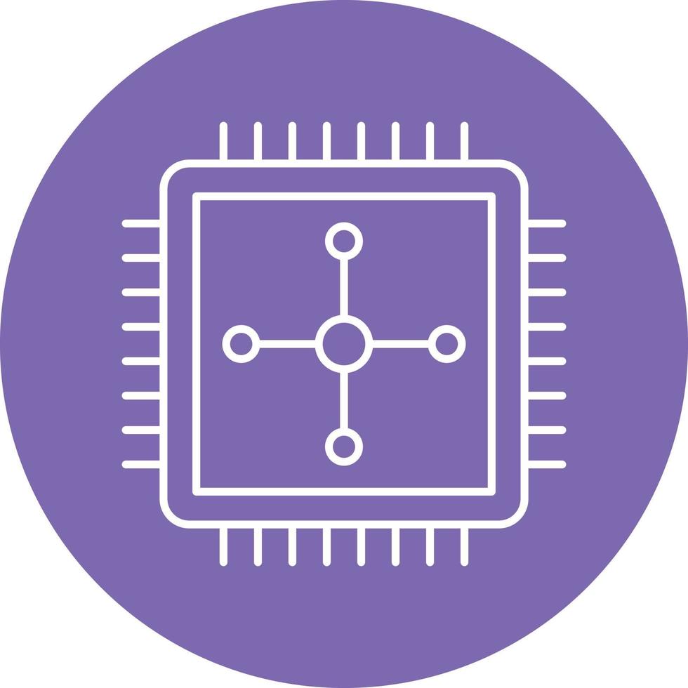 Cpu Icon Style vector