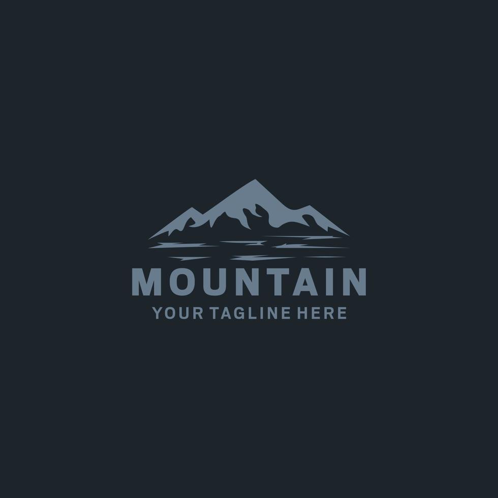 Mountain logo design template. Simple and clean flat design of mountain logo vector template. Mountain logo for business.