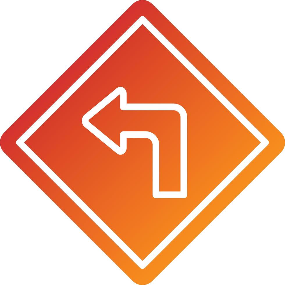 Turn Left Icon Style vector