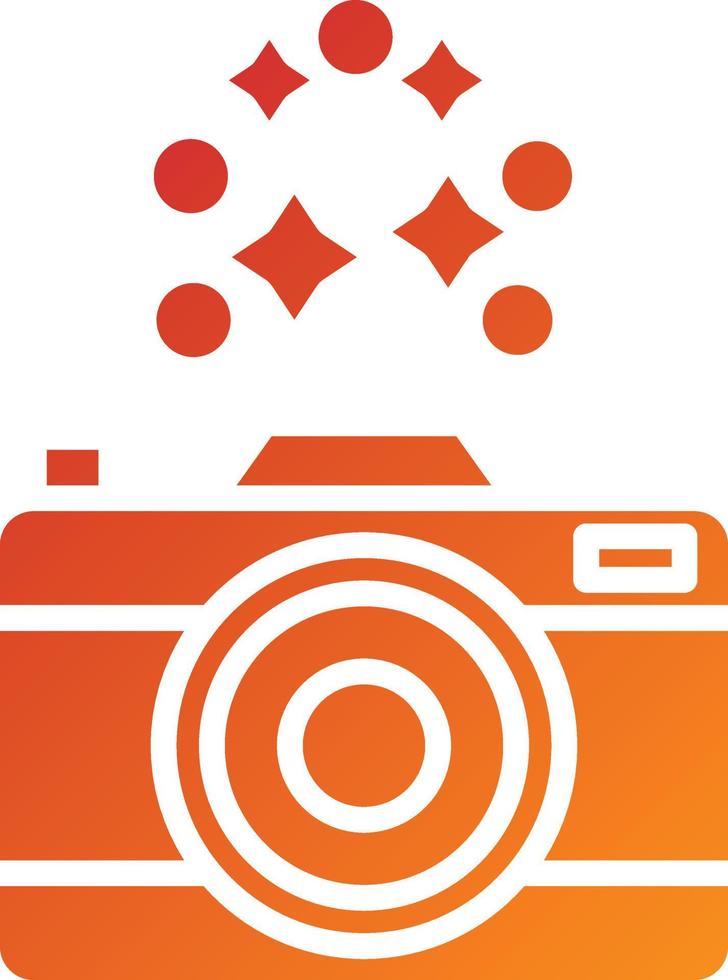 New Year Camera Icon Style vector