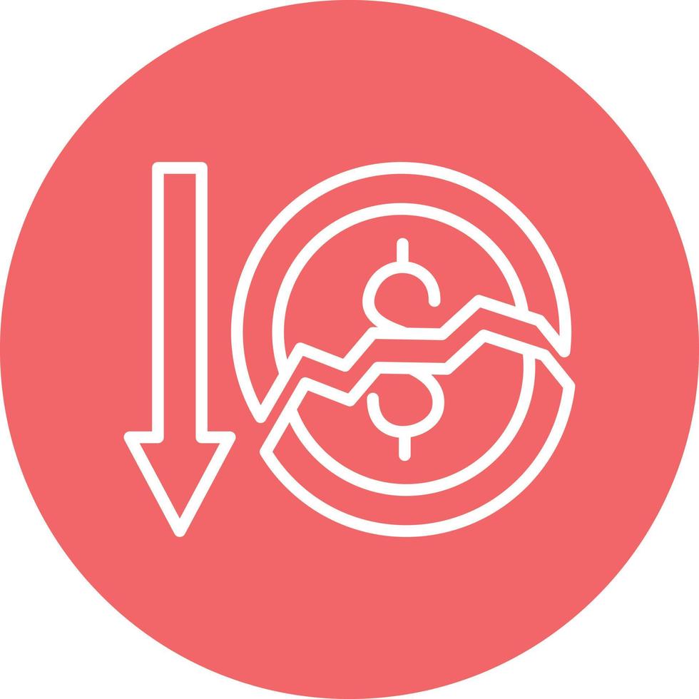 Bankrupt Icon Style vector
