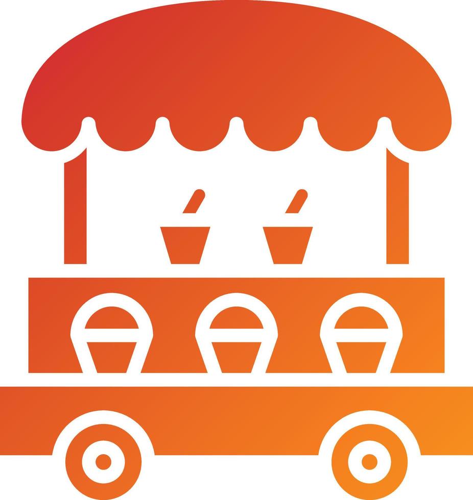 Ice Cream Stall Icon Style vector