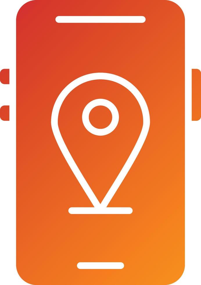 Mobile Map Icon Style vector