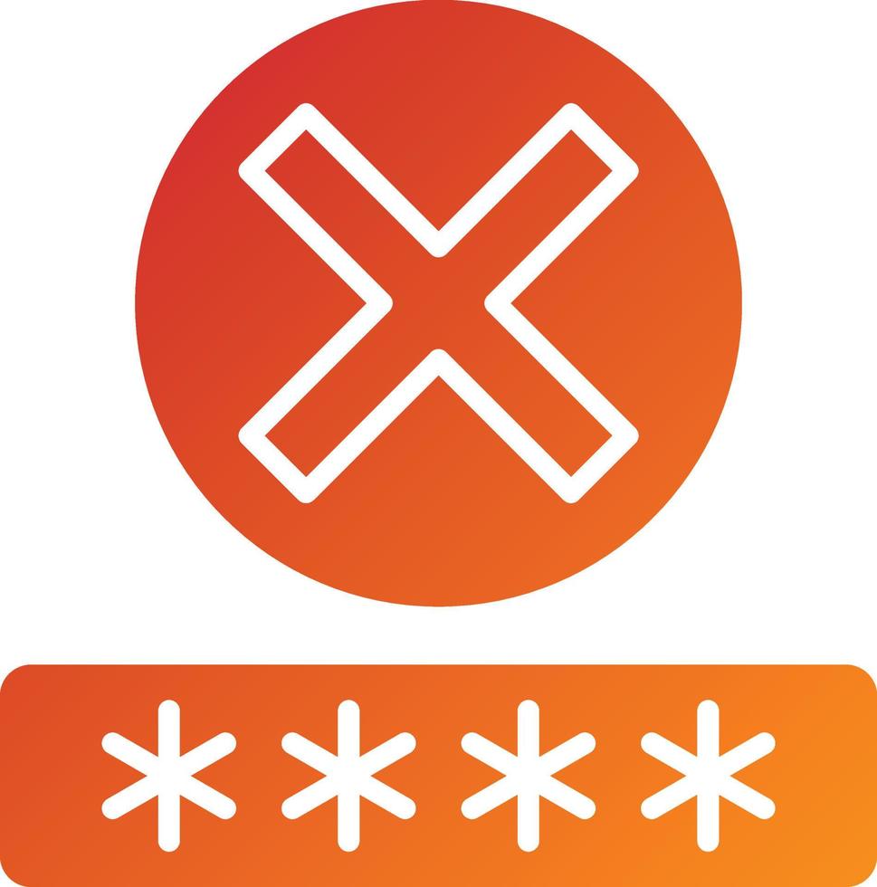 Denial Icon Style vector