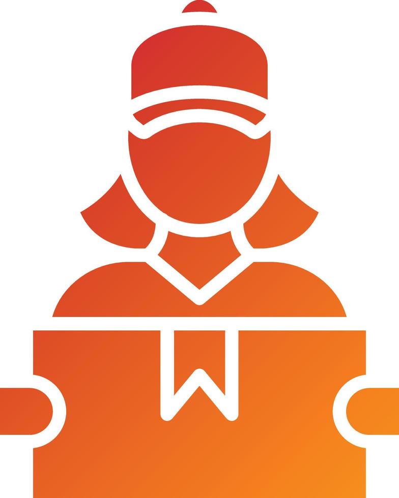Delivery Women Icon Style vector