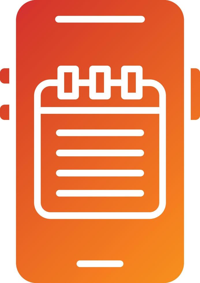 Mobile Note Icon Style vector